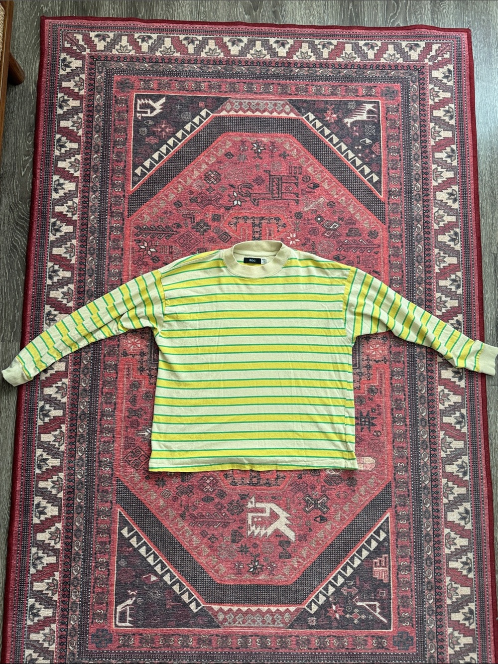 Striped Long-Sleeve in Lime Green